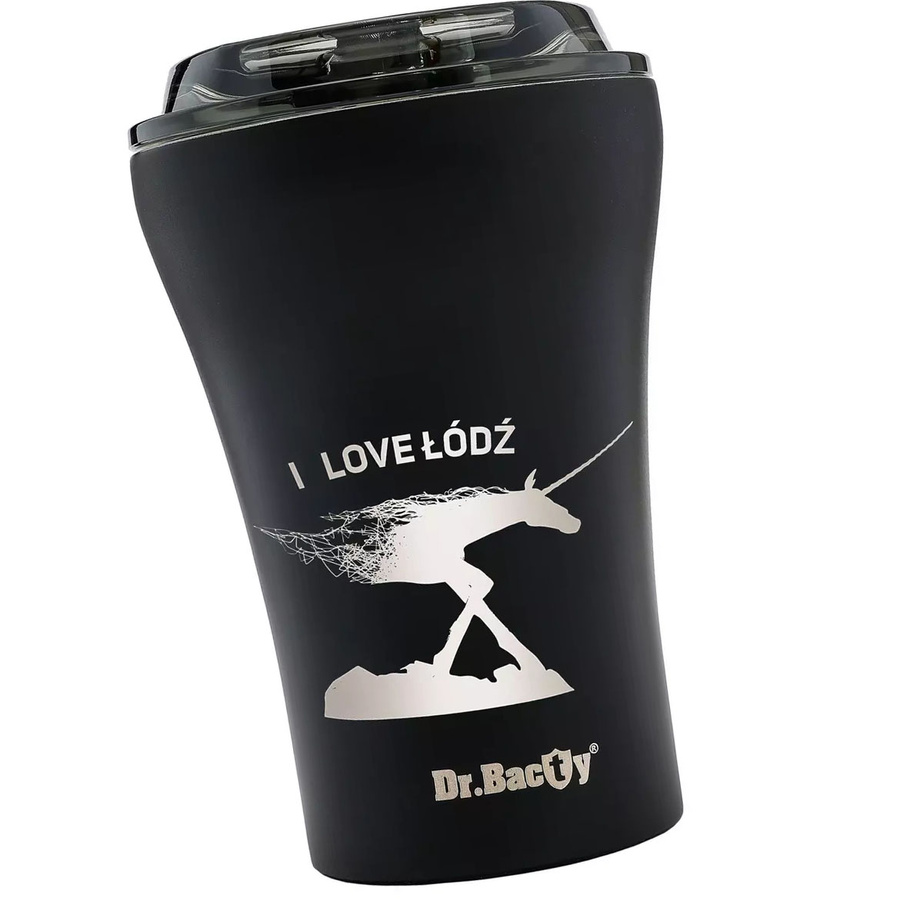 Kubek wielokrotnego użytku Dr.Bacty Apollo 227 ml - Miasto Łódź - czarny