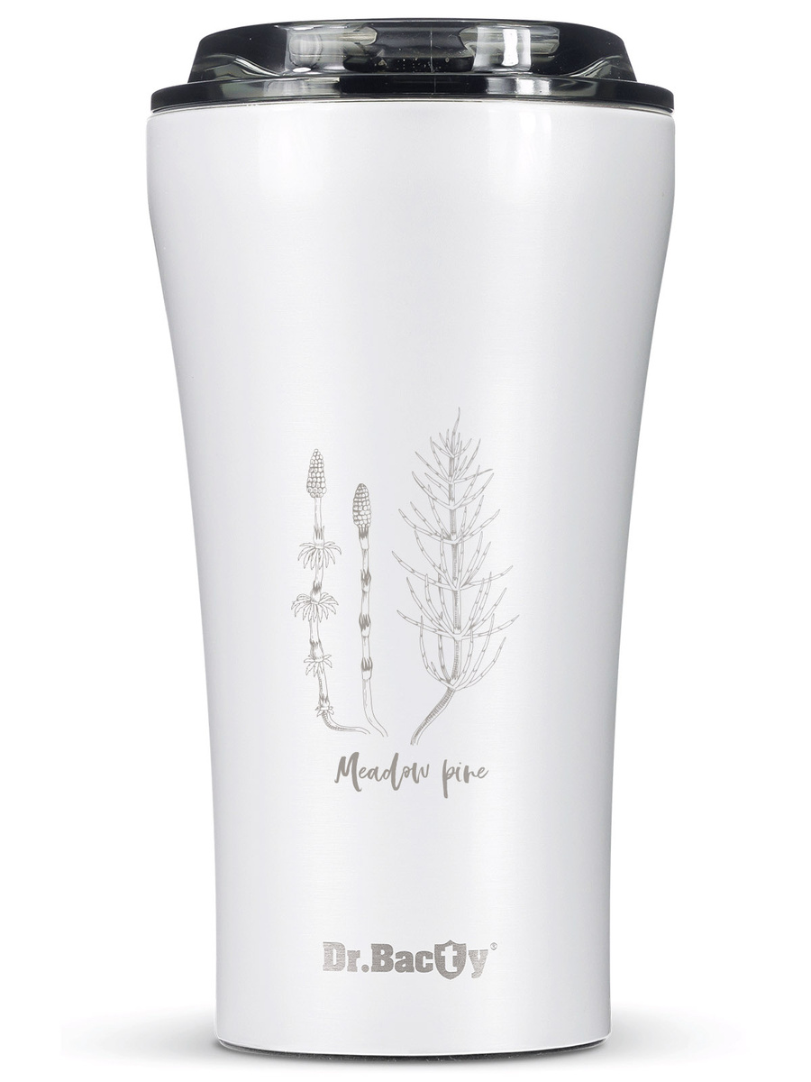 Thermal Coffee Mug Dr.Bacty Apollo 2.0 360 ml "Skrzyp polny"– White
