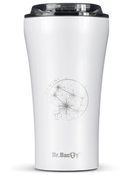 Kubek termiczny na kawę Dr.Bacty Apollo 2.0 - "Bliźnięta" - 360  ml - Glossy White