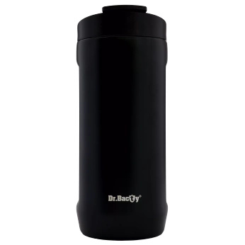 Thermal coffee mug 2-in-1 Dr.Bacty Notus 360 ml - black.