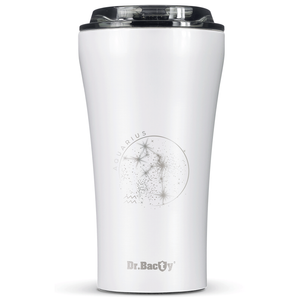 Dr.Bacty Apollo 2.0 thermal coffee mug - Aquarius - 360 ml - Glossy White