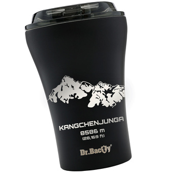 Coffee thermal mug with ceramic coating Dr.Bacty Apollo 227 ml - Kangchenjunga - black