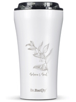 Thermal Coffee Mug Dr.Bacty Apollo 2.0 360 ml "Kokoryczka" – White