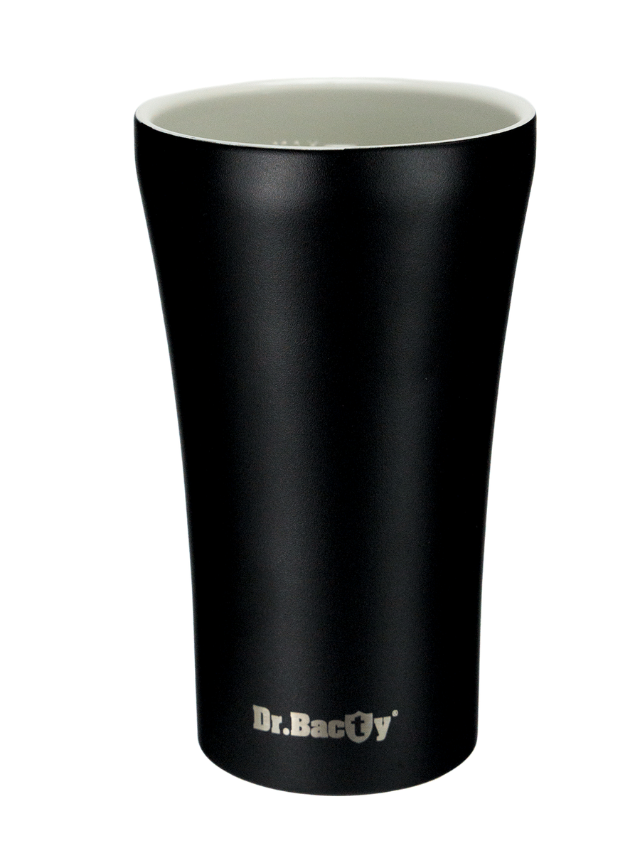 Dr.Bacty Apollo 360 ml, czarny mat - termiczny, wielorazowy kubek do kawy na wynos.
