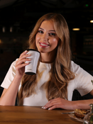 Coffee thermal mug with ceramic coating Dr. Bacty Apollo 227 ml - white - Display Product