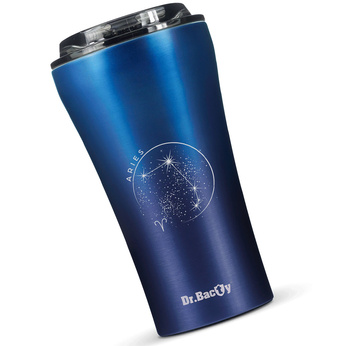 Kubek termiczny na kawę Dr.Bacty Apollo 2.0 "Baran" - 360 ml - Monaco Blue