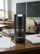 Dr.Bacty Atlas 540ml, matt black – thermal coffee mug for teachers