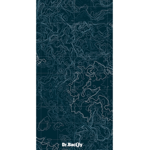 Dr.Bacty 70x140 double-sided quick-dry towel - Map