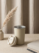 Kubek ekologiczny Dr.Bacty Terra RCS 300 ml – Szczelny, matowy, stal RCS - Piaskowy Beż