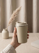 Kubek ekologiczny Dr.Bacty Terra RCS 300 ml – Szczelny, matowy, stal RCS - Piaskowy Beż