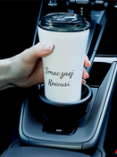 Kubek termiczny na kawę Dr.Bacty Apollo 2.0 - Smacznej kawusi - 360  ml - Glossy White