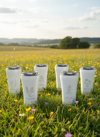 Thermal Coffee Mug Dr.Bacty Apollo 2.0 360 ml "Dziewanna" – White