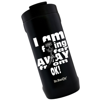 Thermal coffee mug 2-in-1 Dr.Bacty Notus 360 ml - Away - black.