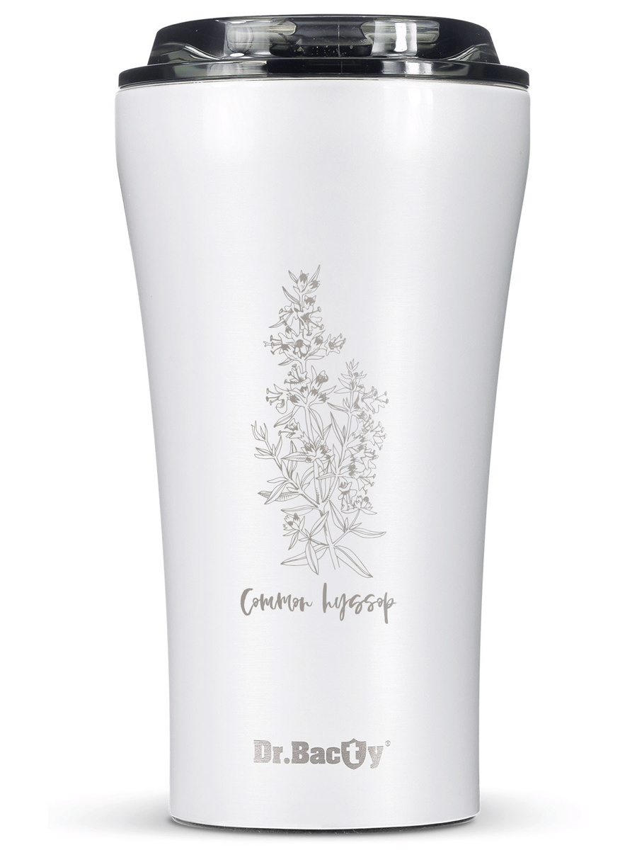 Thermal Coffee Mug Dr.Bacty Apollo 2.0 360 ml "Hyzop lekarski" – White