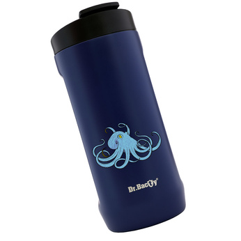 Thermal mug of Dr. Bacty Notus with octopus - navy blue