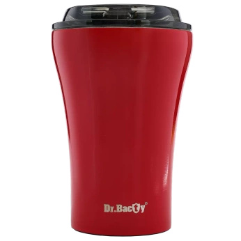Coffee thermal mug with ceramic coating Dr.Bacty Apollo - 227 ml - red