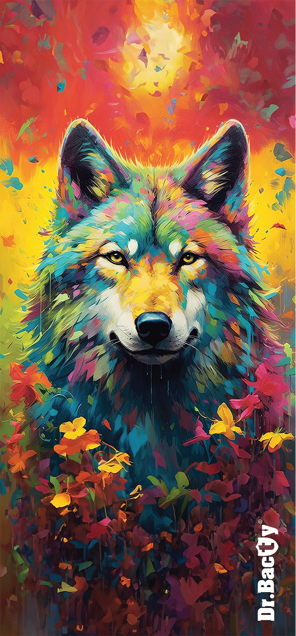 Ręcznik szybkoschnący dwustronny Dr.Bacty XL 70x140 – Wolf