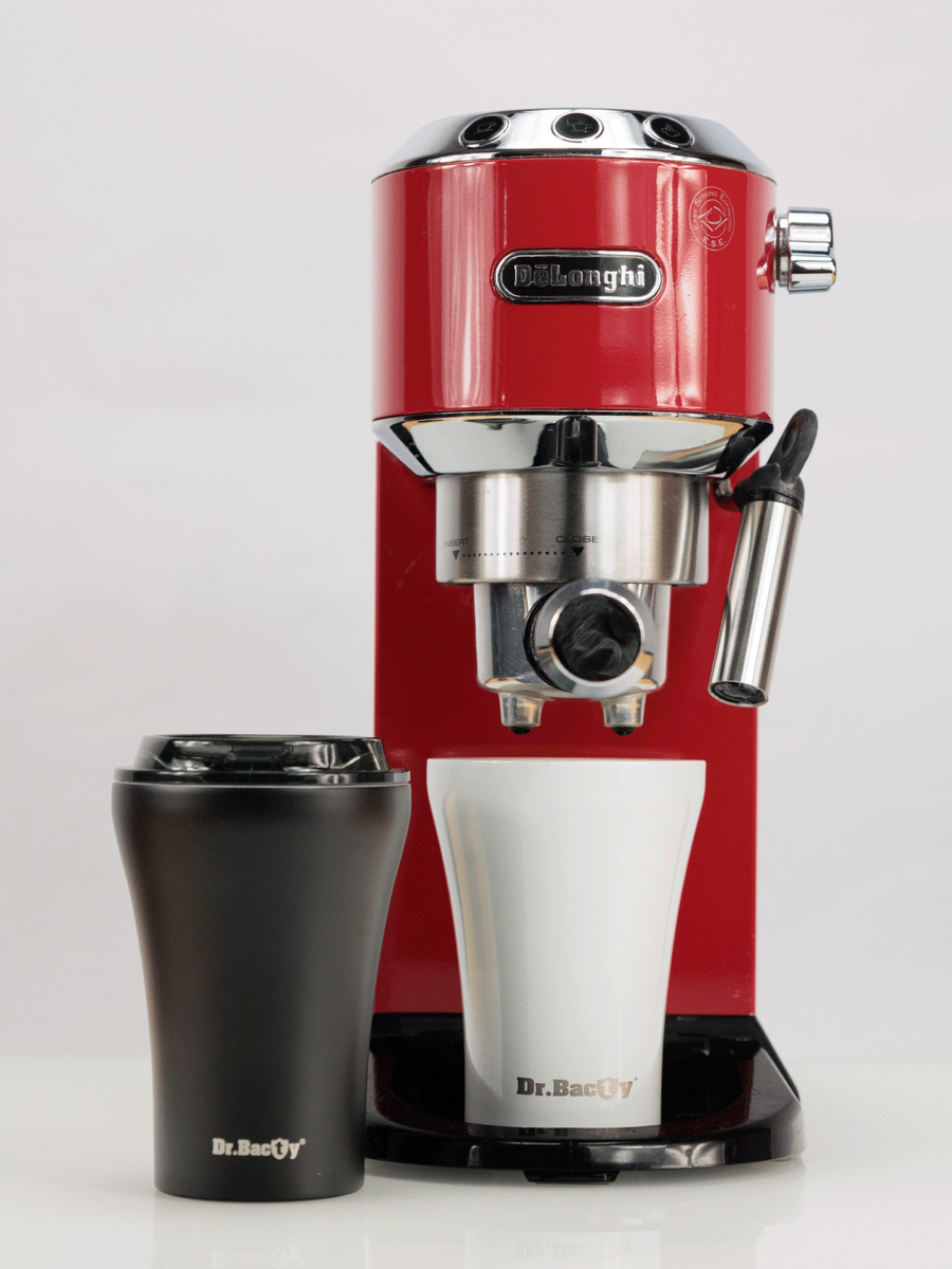 Coffee thermal mug with ceramic coating Dr.Bacty Apollo 227 ml - black - Display Product