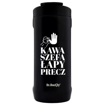Thermal mug 2-in-1 Dr.Bacty Notus For the boss - black.