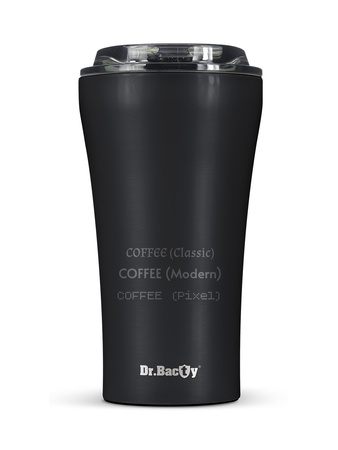 Ceramic-coated thermal Coffee Mug Dr.Bacty  Apollo 2.0 360 ml - Black Matt