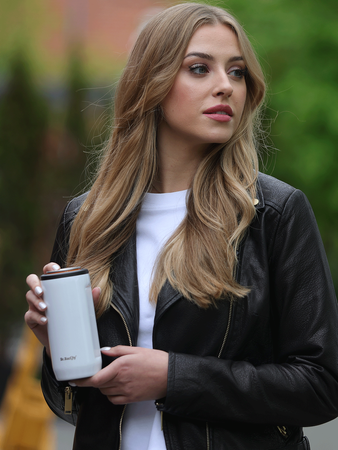 Set of thermal mugs Contigo West Loop 2.0 470ml - steel + Dr.Bacty Notus 360 ml - white