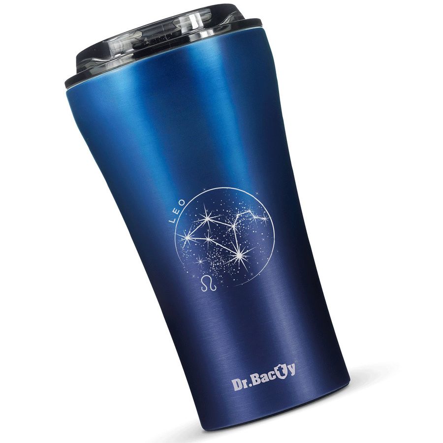 Dr.Bacty Apollo 2.0 - Kubek termiczny na kawę - "Lew" - 360 ml - Monaco Blue