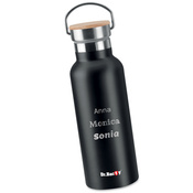 Dr.Bacty Iris 500 ml thermal bottle - black - personalised graeremark