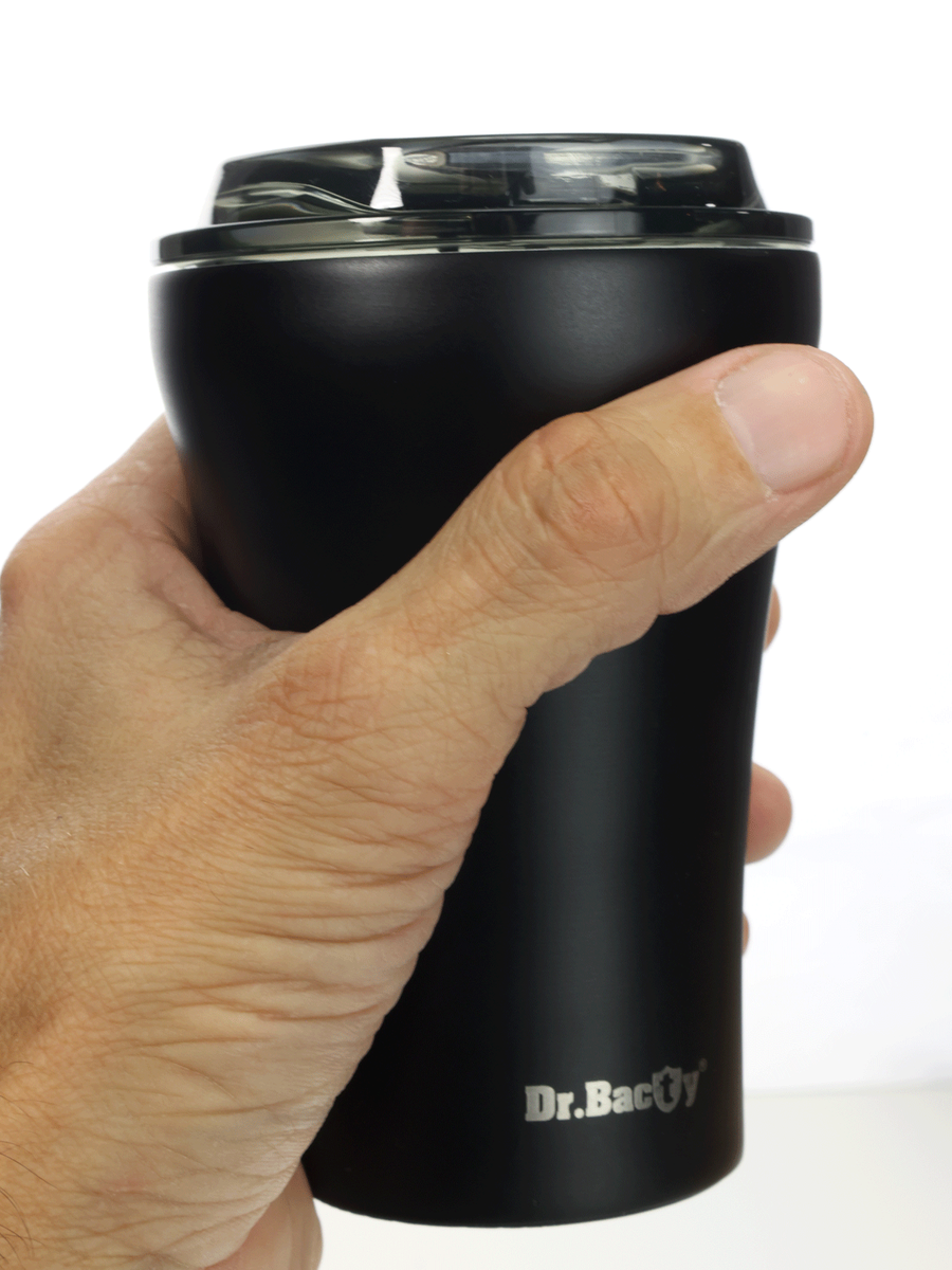 Coffee thermal mug with ceramic coating Dr.Bacty Apollo 227 ml - black - Display Product