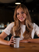 Coffee thermal mug with ceramic coating Dr. Bacty Apollo 227 ml - white - Display Product