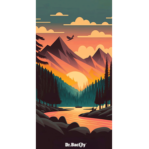 Dr.Bacty 70x140 double-sided quick-dry towel - Sunset