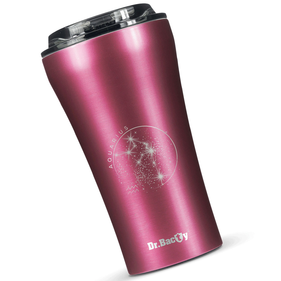 Kubek termiczny na kawę Dr.Bacty Apollo 2.0 360 ml "Wodnik" - Pink