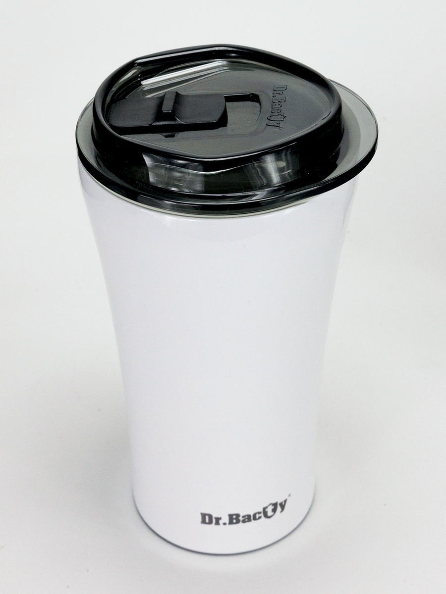Thermal Coffee Mug Dr.Bacty Apollo 2.0 360 ml "Jeżówka purpurowa" – White