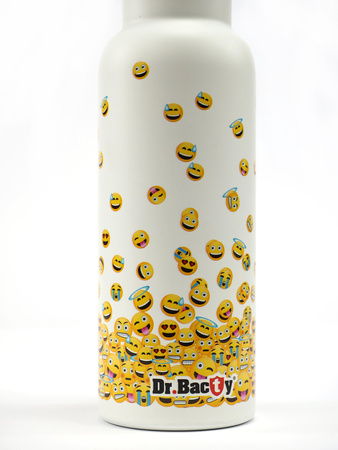 Steel thermal bottle Dr. Bacty Emoticons - white