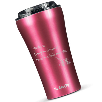 Kubek termiczny na kawę Dr.Bacty Apollo 2.0 - Oda do młodości - 360 ml - Pink