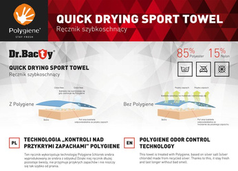 Ręcznik reklamowy z mikrofibry 40x65 cm - biały