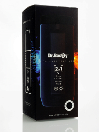 Kubek termiczny do kawy Dr.Bacty 360 ml - Czarny - Ptaszkowe love