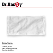 Microfiber towel Dr.Bacty S 40x65 cm - biały