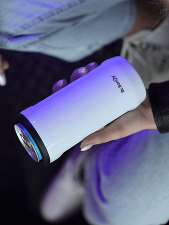 Set of thermal mugs Contigo West Loop 2.0 470ml - steel + Dr.Bacty Notus 360 ml - white