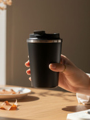 Kubek ekologiczny Dr.Bacty Terra RCS 300 ml – Szczelny, matowy, stal RCS - Czarny Mat
