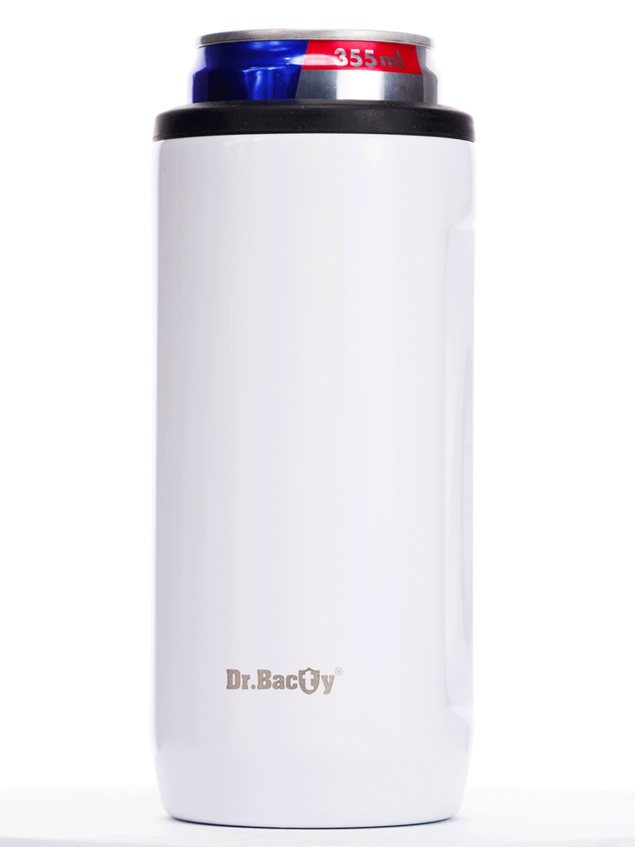 Set of thermal mugs Contigo West Loop 2.0 470ml - steel + Dr.Bacty Notus 360 ml - white