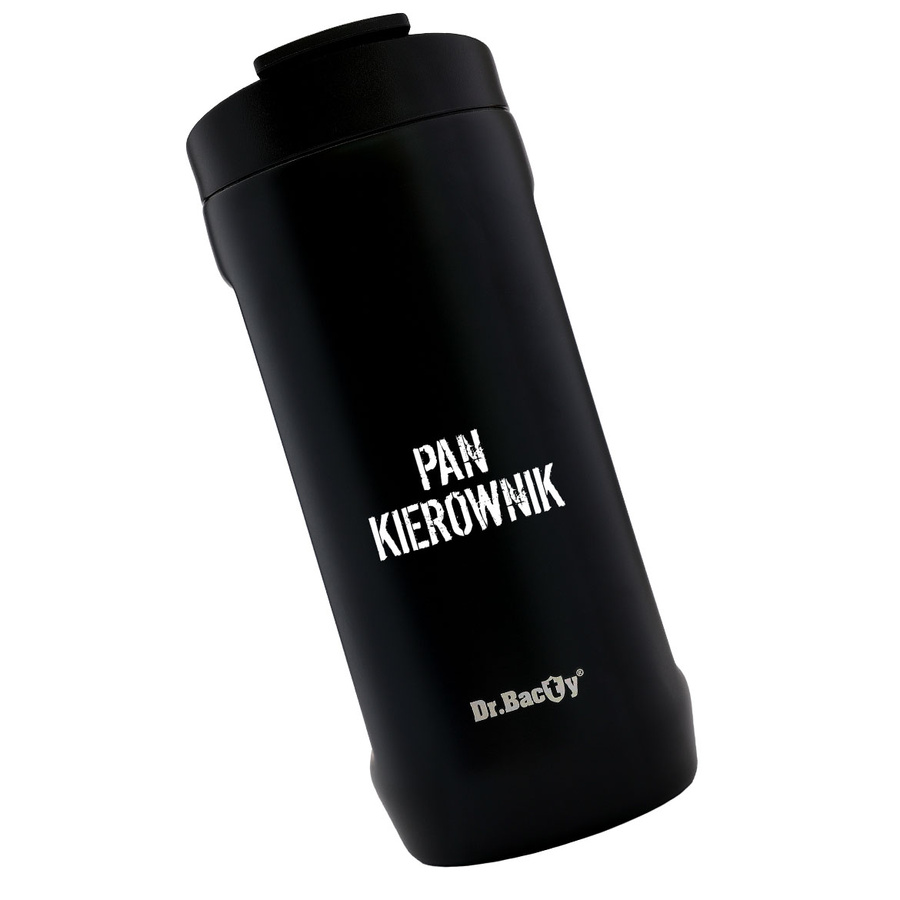Cooler na puszkę Dr.Bacty Notus 360 ml - Pan Kierownik - czarny