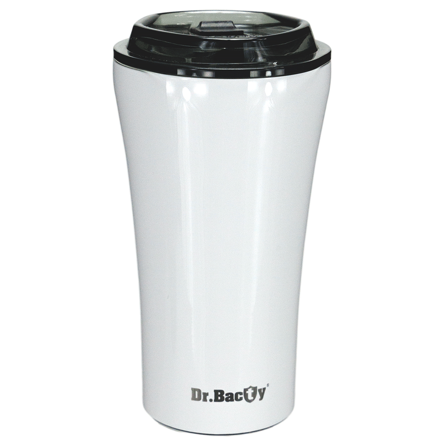 Thermal Coffee Mug Dr.Bacty Apollo 2.0 360 ml "Jeżówka purpurowa" – White