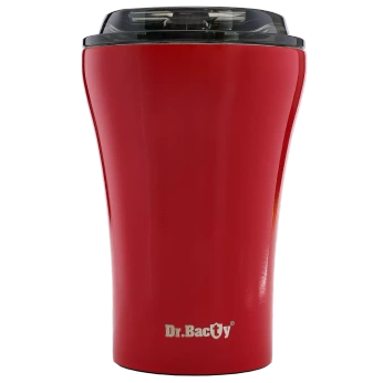 Coffee thermal mug with ceramic coating Dr.Bacty Apollo - 227 ml - red