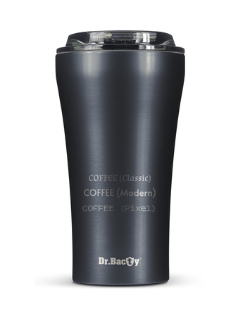 Ceramic-coated thermal Coffee Mug Dr.Bacty  Apollo 2.0 360 ml - Gunmetal