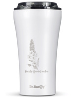 Thermal Coffee Mug Dr.Bacty Apollo 2.0 360 ml "Dziewanna wielkokwiatowa" – White