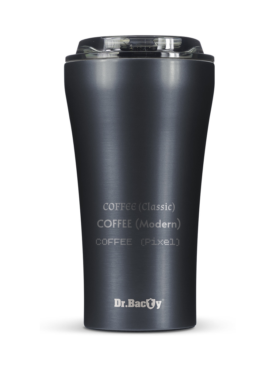 Ceramic-coated thermal Coffee Mug Dr.Bacty  Apollo 2.0 360 ml - Gunmetal