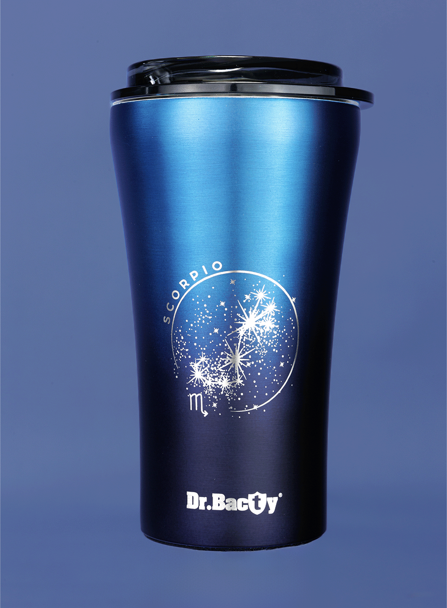 Kubek termiczny na kawę Dr.Bacty Apollo 2.0 - "Skorpion" - 360 ml - Monaco Blue