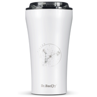 Kubek termiczny na kawę Dr.Bacty Apollo 2.0 - "Ryby" - 360  ml - Glossy White