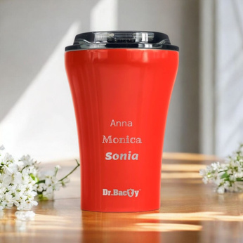 Ceramic-coated thermal Coffee Mug Dr.Bacty Apollo 227 ml - red