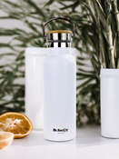 Steel thermal bottle Dr. Bacty Iris - white
